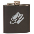 Matte Black Laserable Stainless Steel Flask